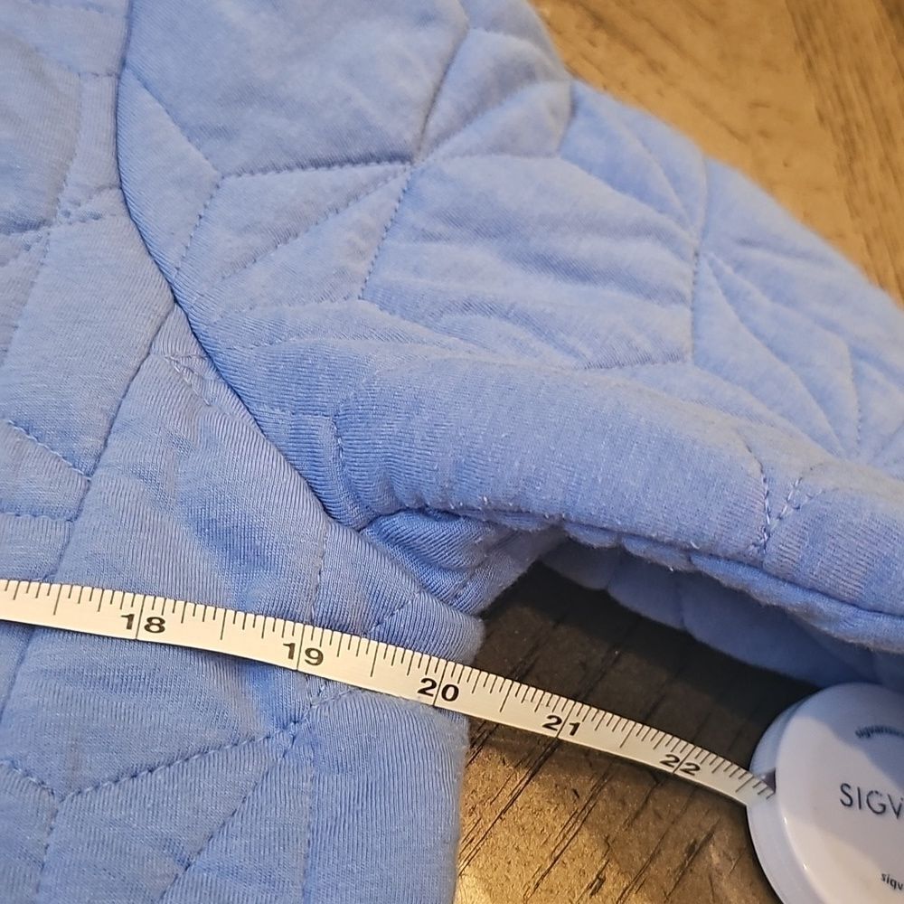 Lands End Light Blue Quilted Jacket Size M - Picture 3 of 12